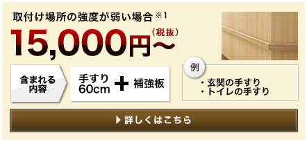 取付け場所の強度が弱い場合 15,750円～