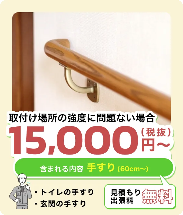 取付け場所の強度に問題ない場合